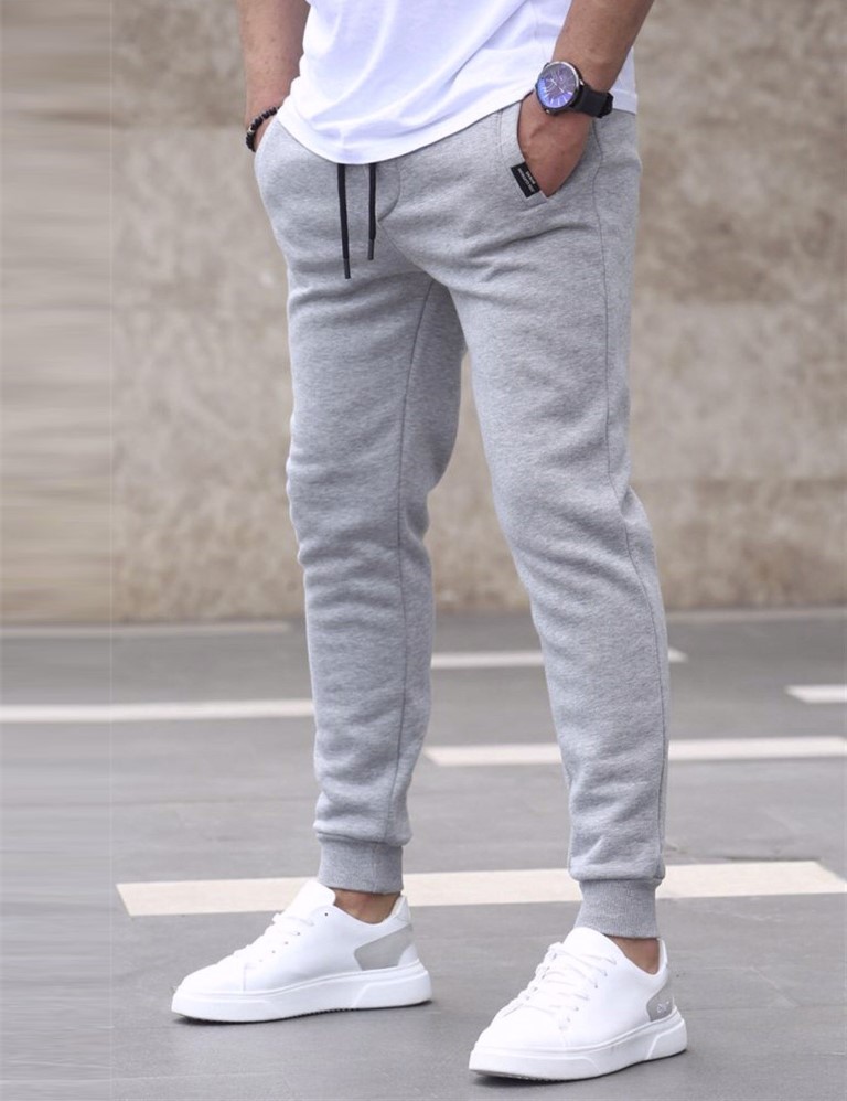 Αντρική γκρι φόρμα φούτερ με λάστιχο 0626G φωτογραφία